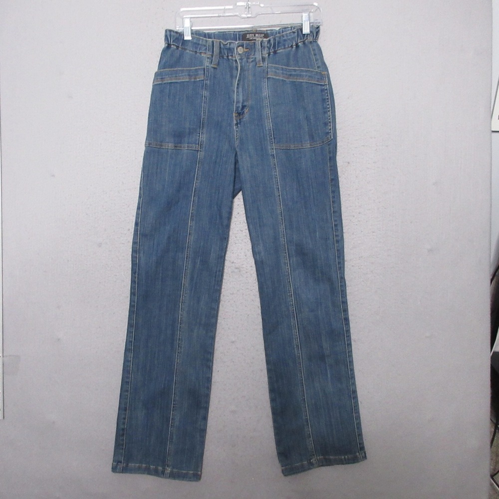 Judy Blue Jeans‎ 27 Straight Leg Utility High Rise Carpenter Elastic Waist Comfy